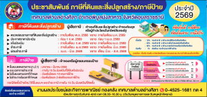 ประชาสัมพันธ์ประกาศการยื่นแบบชำระภาษี ภาษีที่ดินและสิ่งปลูกสร้าง และภาษีป้าย ประจำปี 2569 ‼️