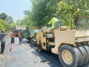 ⚠️?โครงการเสริมผิวแอสฟัลติกคอนกรีต ถนนโนนศรีสุข หมู่ที่ 3 บ้านอ่างหินใต้