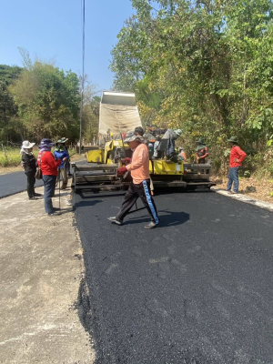 โครงการเสริมผิวถนนแอสฟัลติกคอนกรีต ถนนโชคชัย รหัสทางหลวงท้องถิ่น อบ.ถ 39-0013 หมู่ที่ 2 บ้านอ่างหินเหนือ ตำบลอ่างศิลา อำเภอพิบูลมังสาหาร จังหวัดอุบลราชธานี✨️