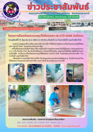 ?การพ่นหมอกควันเพื่อกำจัดยุงลาย ม.3 และม.9 ประจำปี 2568
